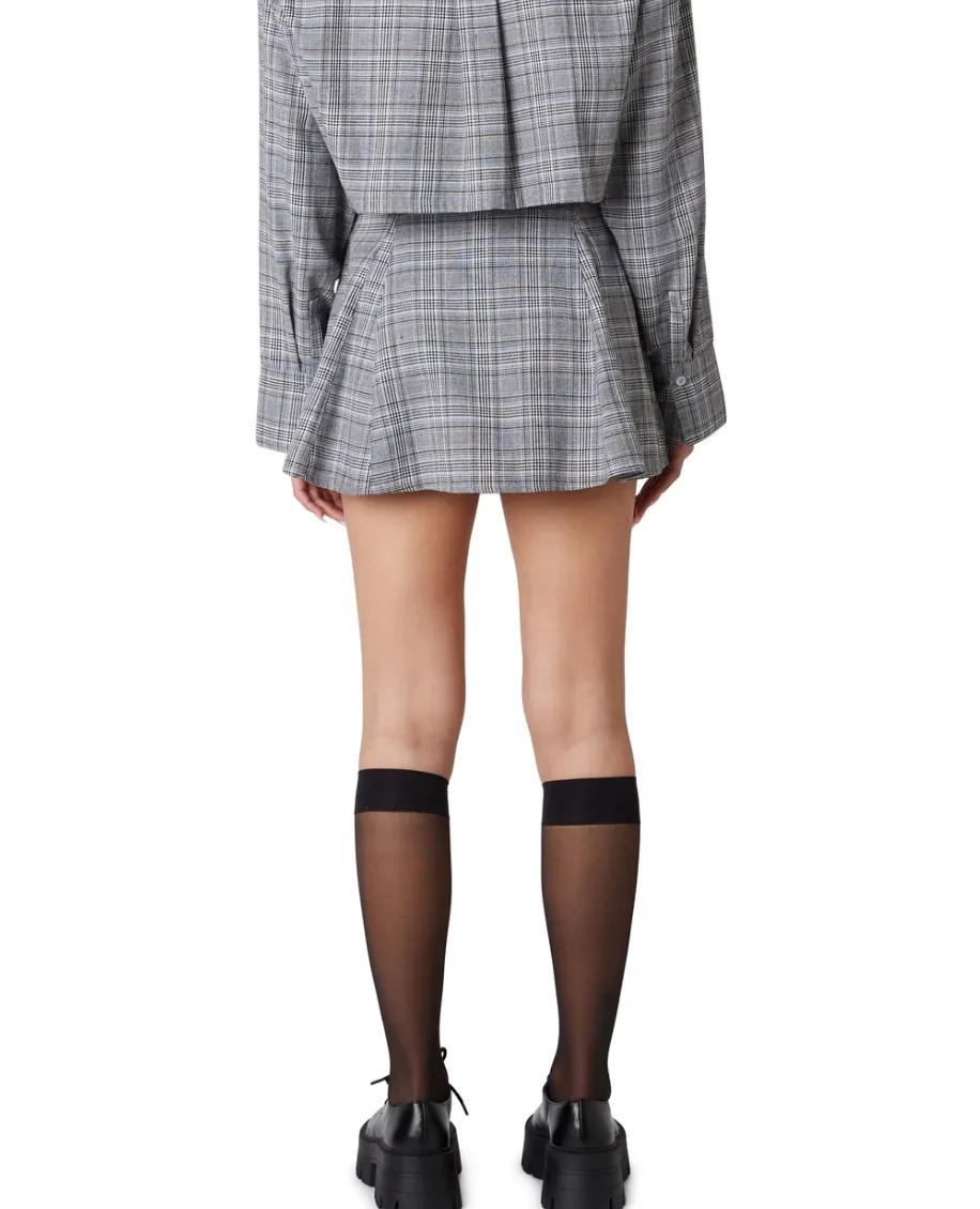 A line Plaid Mini Skort