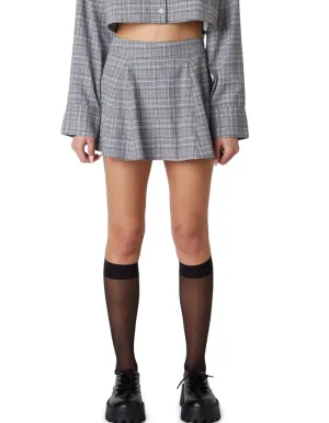 A line Plaid Mini Skort
