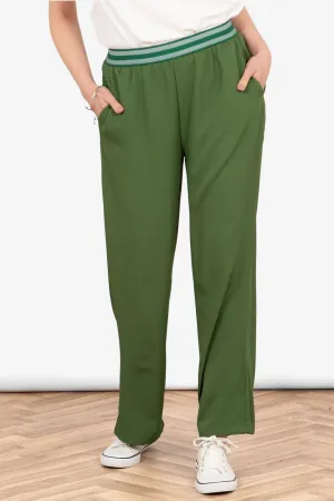 Amber Wide Leg Trousers - Khaki