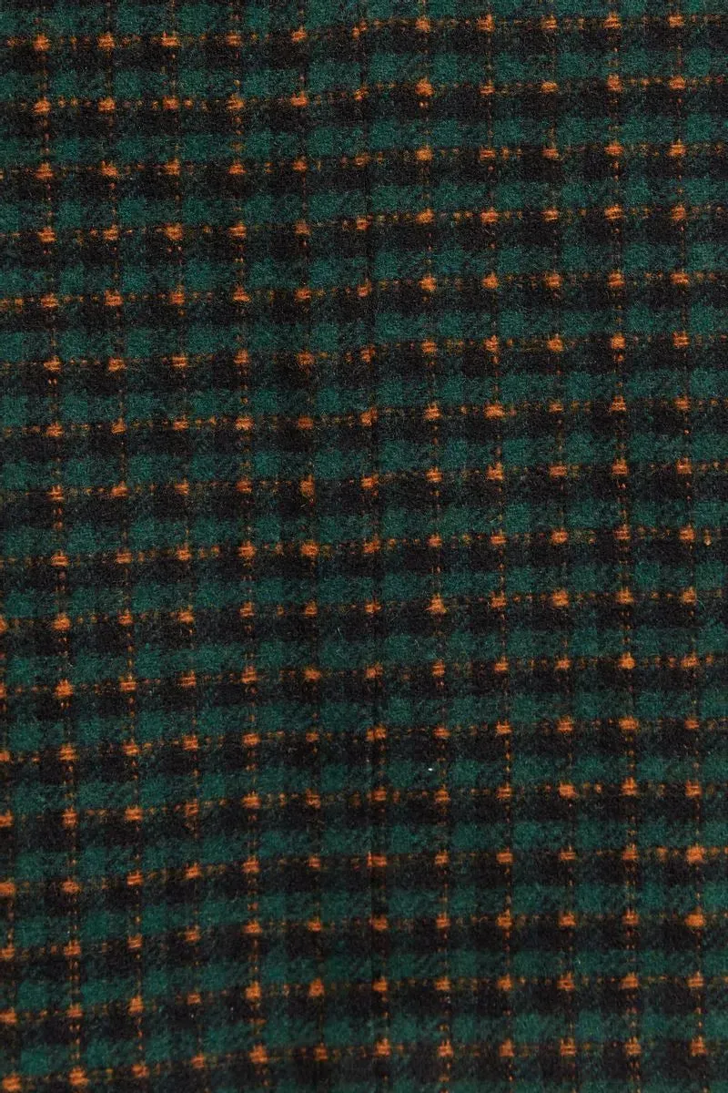 Aubin Cottage Check A Line Mini Skirt Green