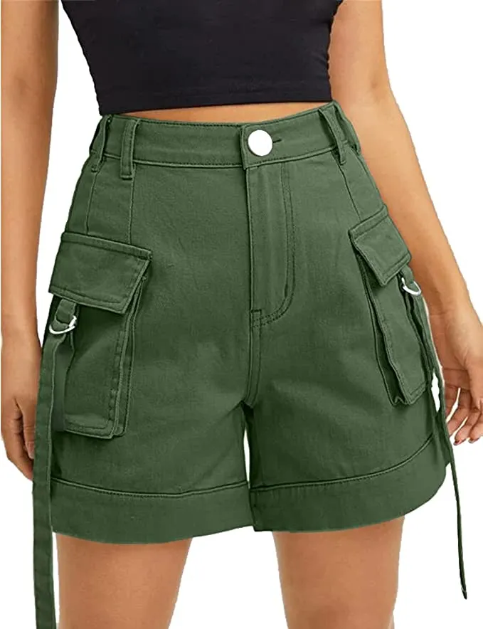 Cargo Summer Khaki High Waist Summer Shorts