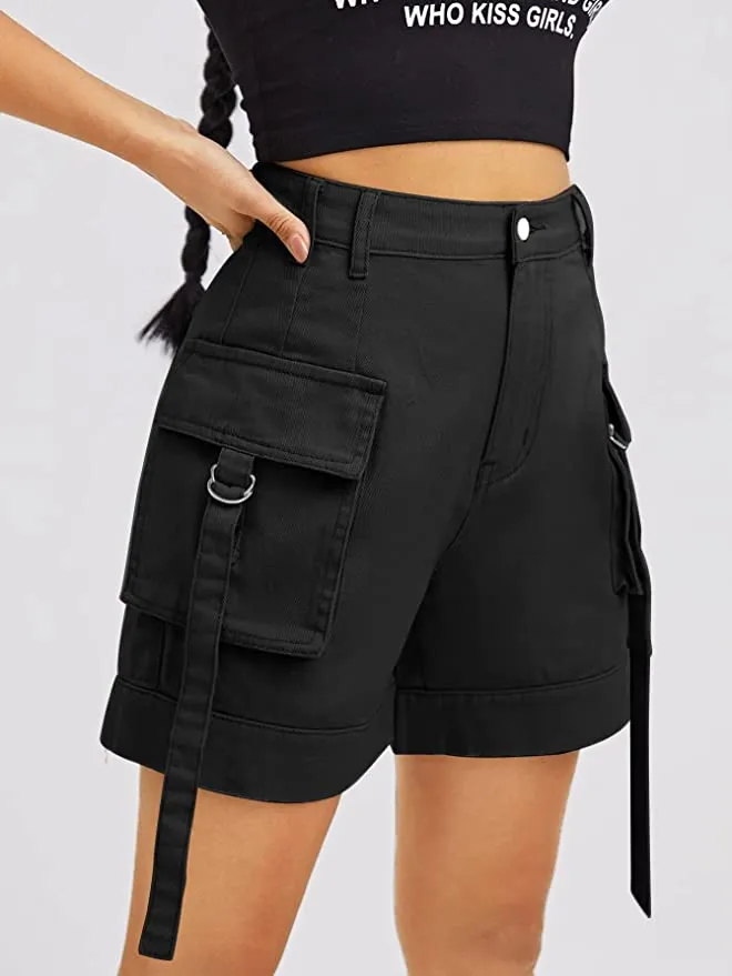 Cargo Summer Khaki High Waist Summer Shorts