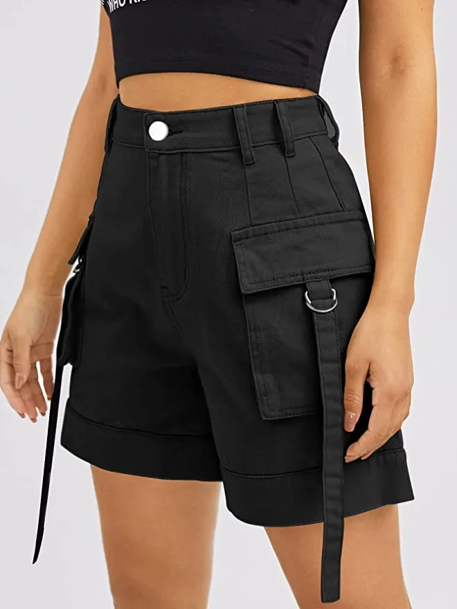 Cargo Summer Khaki High Waist Summer Shorts