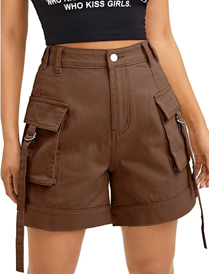 Cargo Summer Khaki High Waist Summer Shorts