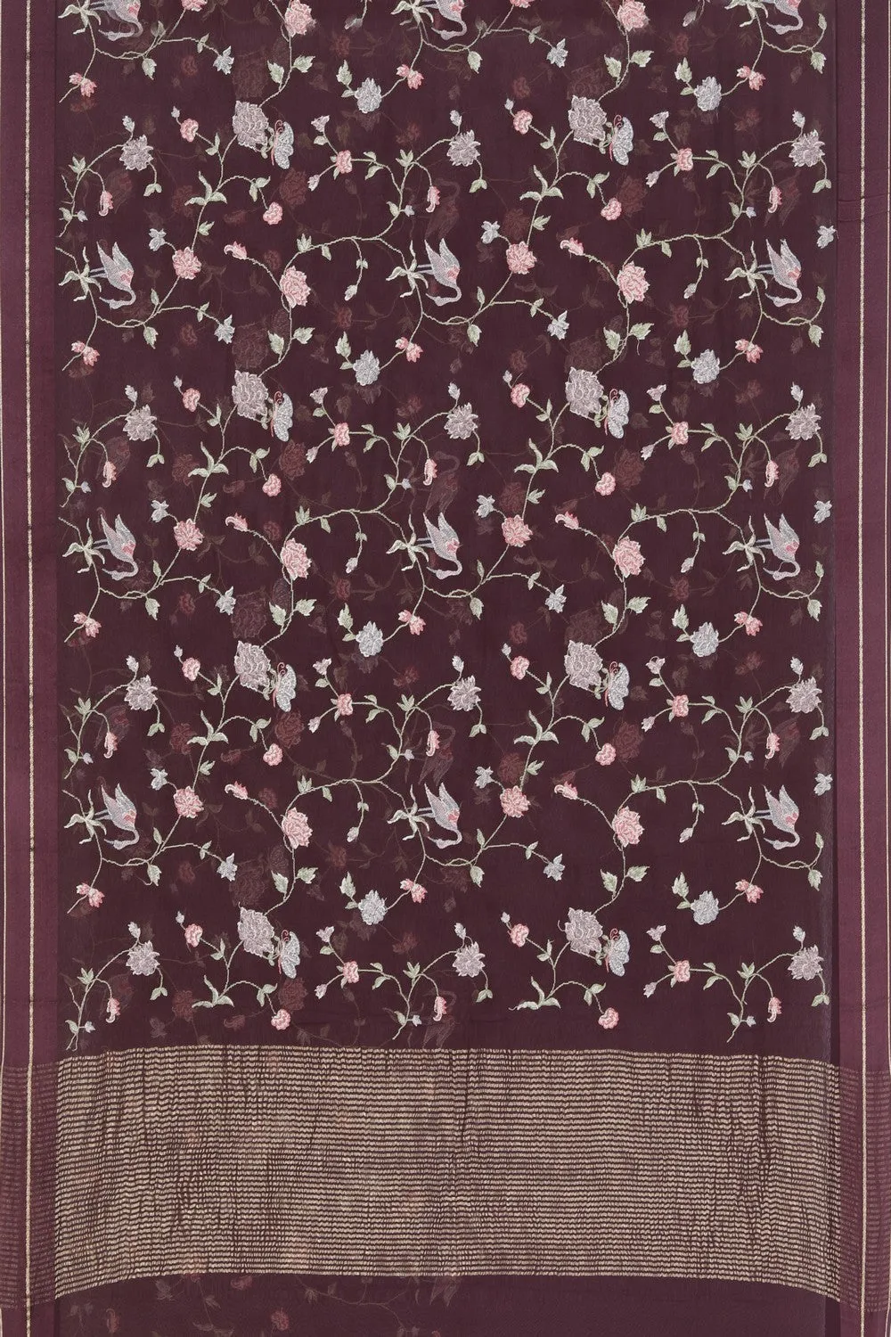 Chiffon Violet Saree