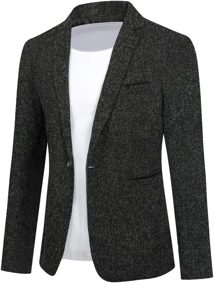Cloudstyle Men's Suit Jacket One Button Slim Fit Sport Coat Business Daily Blazer