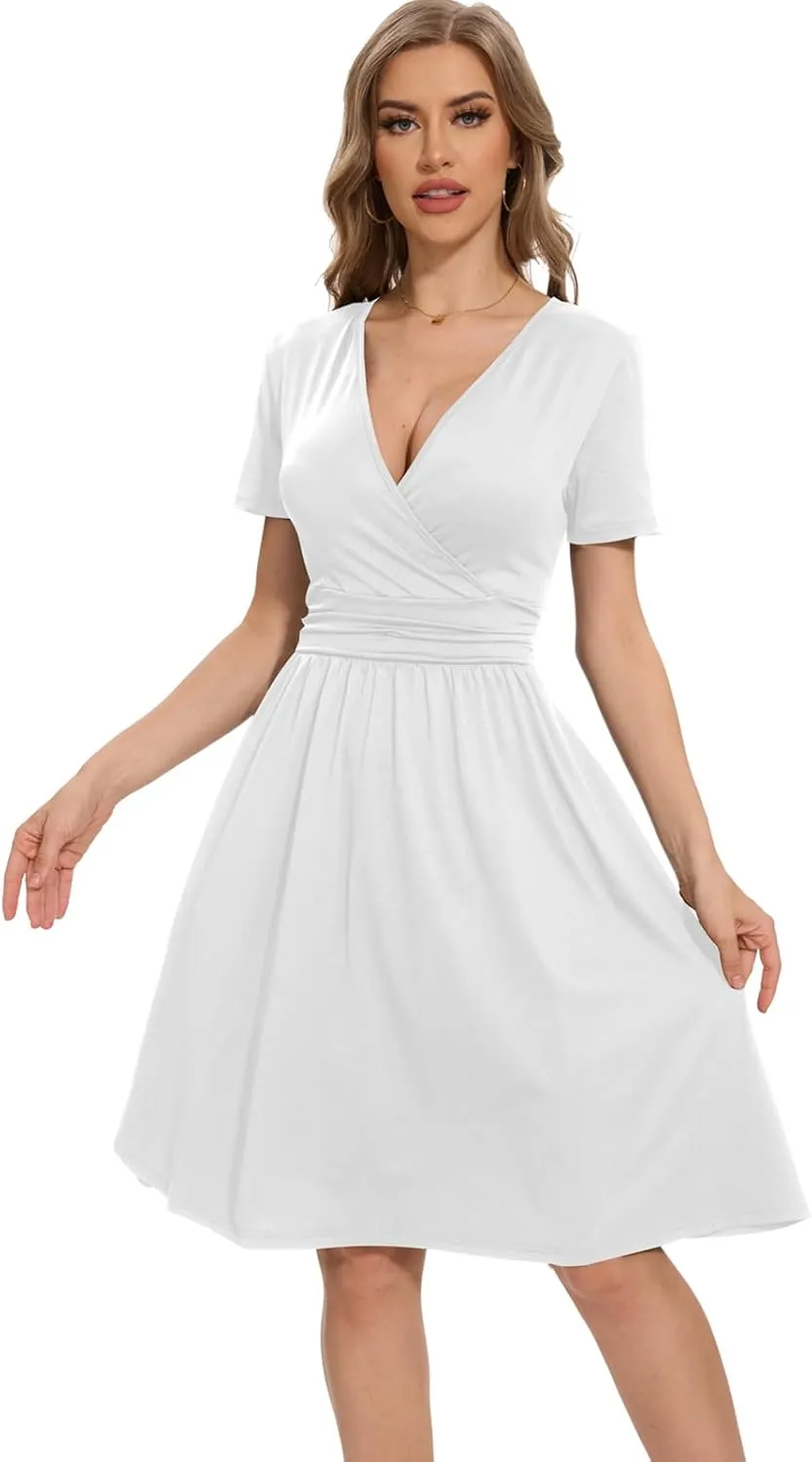 DinyIn Women's 2025 Summer Short Sleeve Casual Dresses