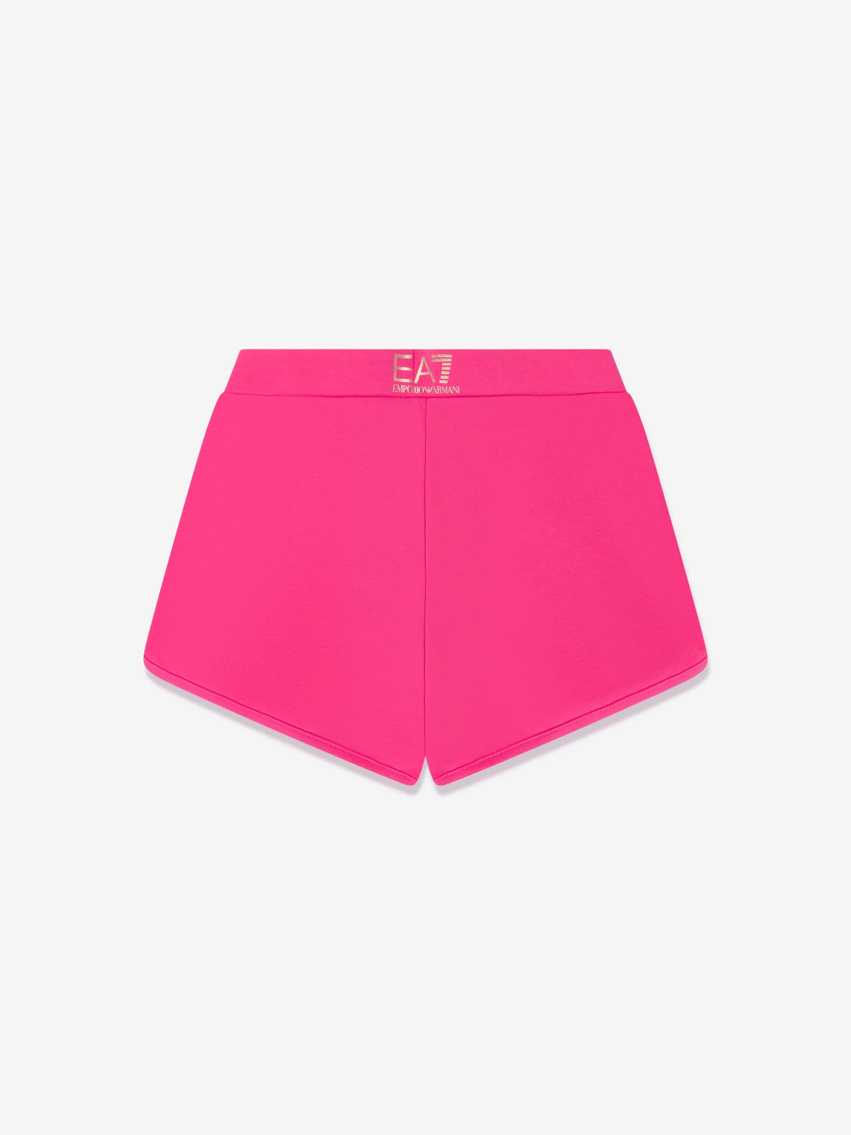 EA7 Emporio Armani Girls Eagle Logo Shorts in Pink