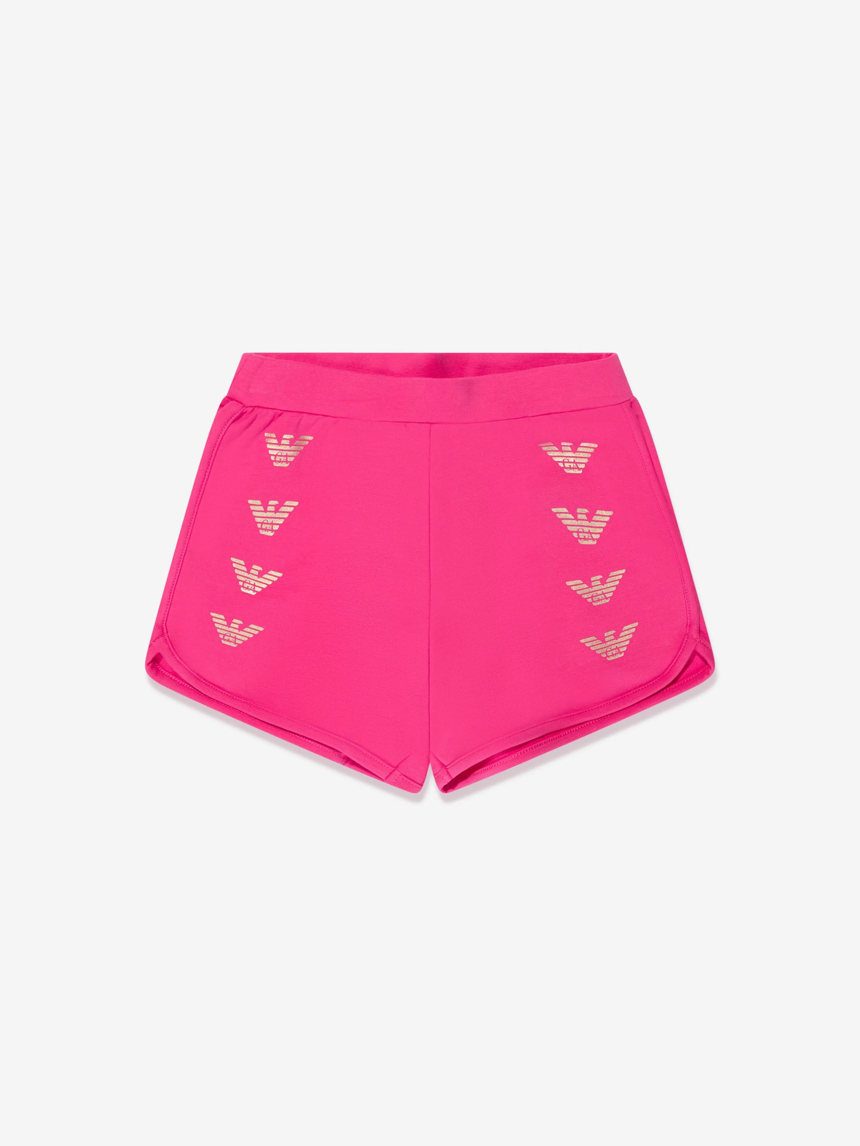 EA7 Emporio Armani Girls Eagle Logo Shorts in Pink