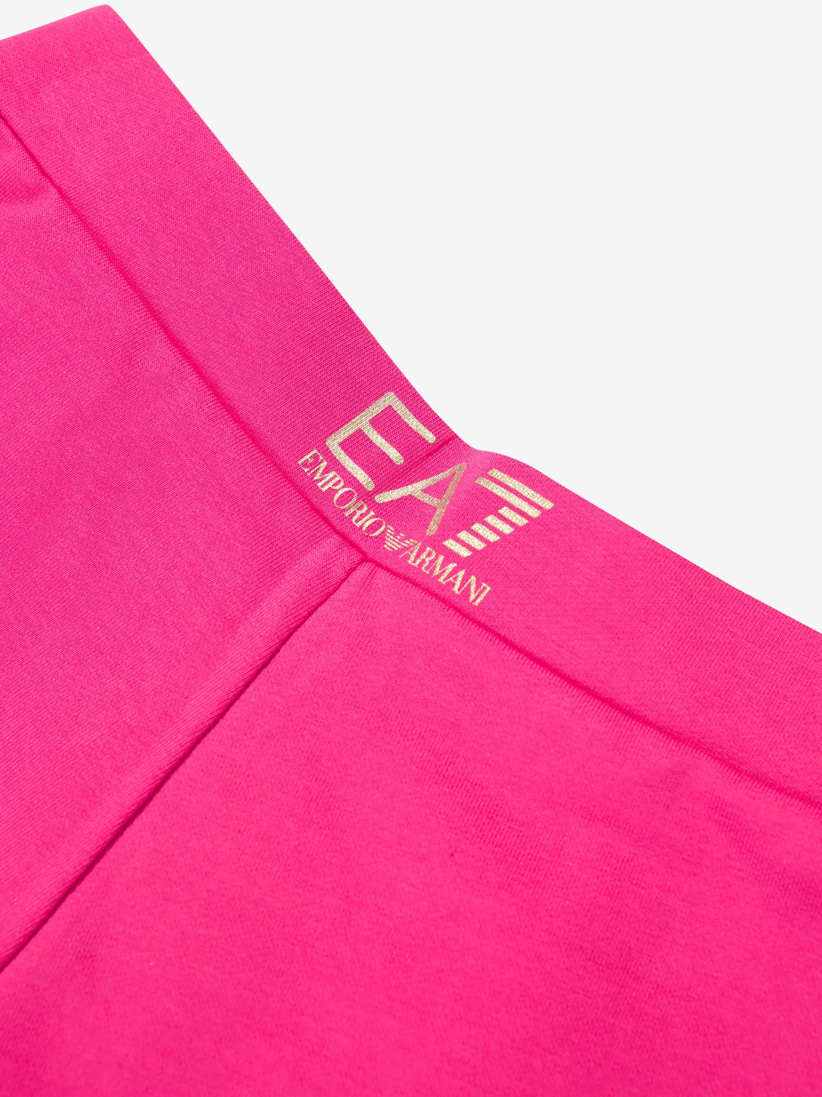 EA7 Emporio Armani Girls Eagle Logo Shorts in Pink