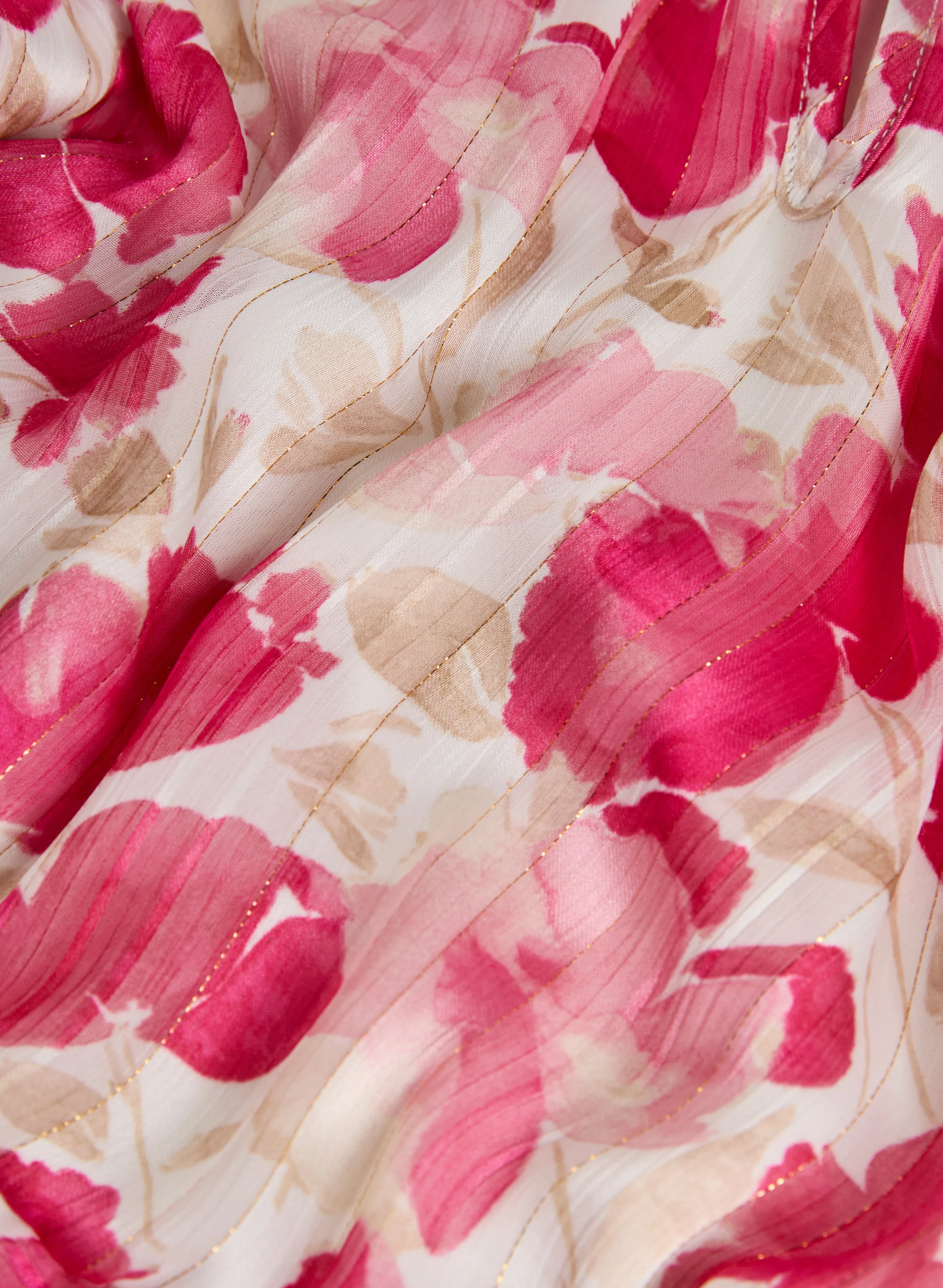 Floral Smocked Hem Blouse