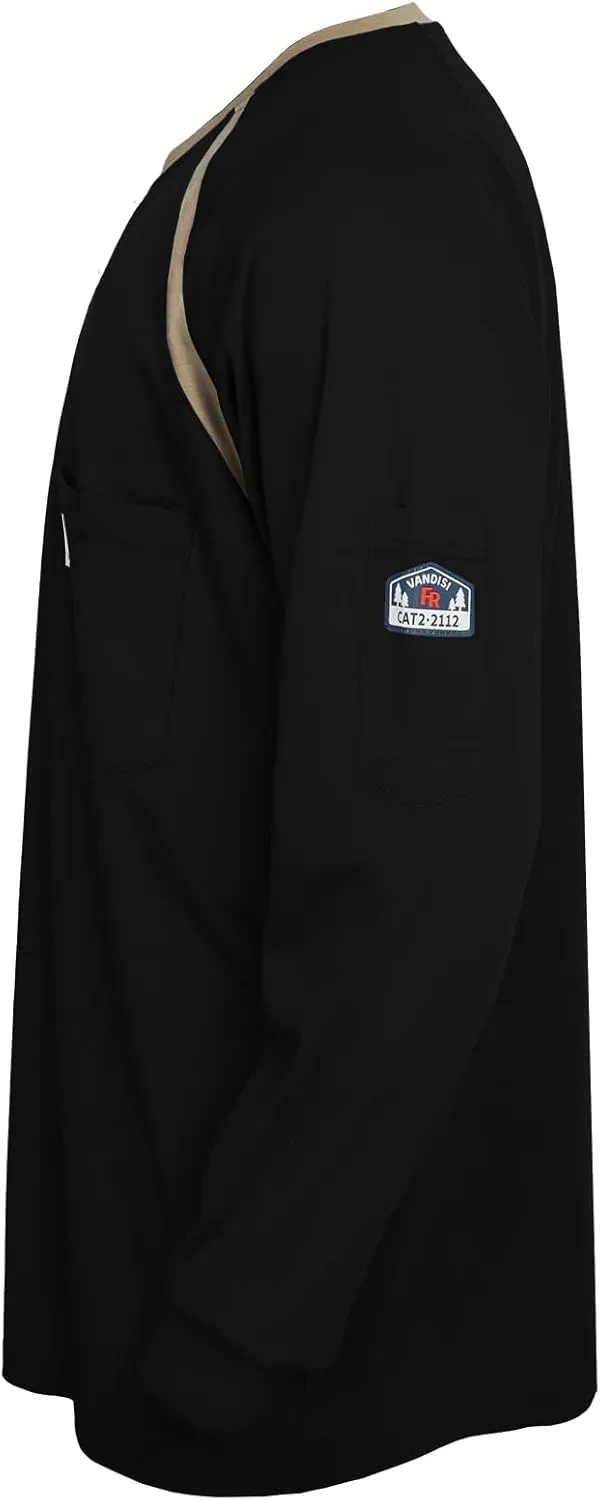 FR Shirts for Men NFPA2112 Flame Resistant Shirts 5.5oz Light Weight Long Sleeve Fire Retardant Shirts
