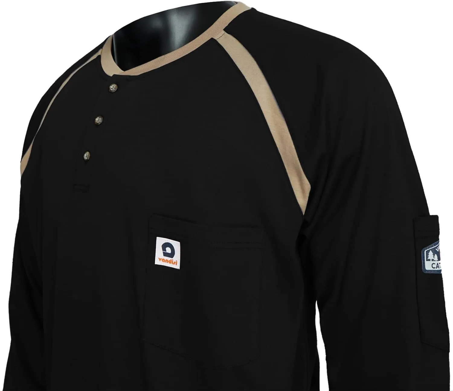 FR Shirts for Men NFPA2112 Flame Resistant Shirts 5.5oz Light Weight Long Sleeve Fire Retardant Shirts