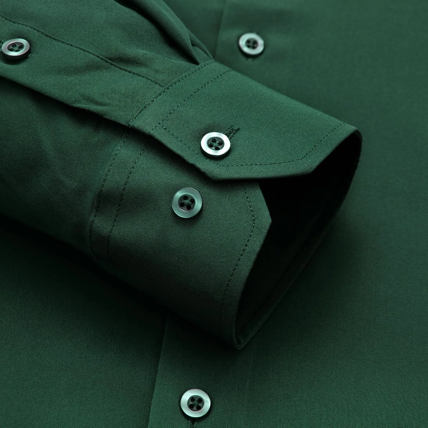 Hi-Tie Men's 4 Way Stretch Dress Shirts Long Sleeve Button Down Wrinkle Free Casual Formal Dress Shirt for Men