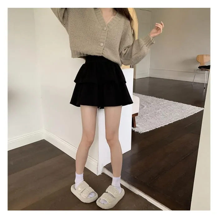 High Waist Layered Mini