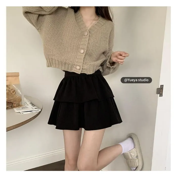 High Waist Layered Mini