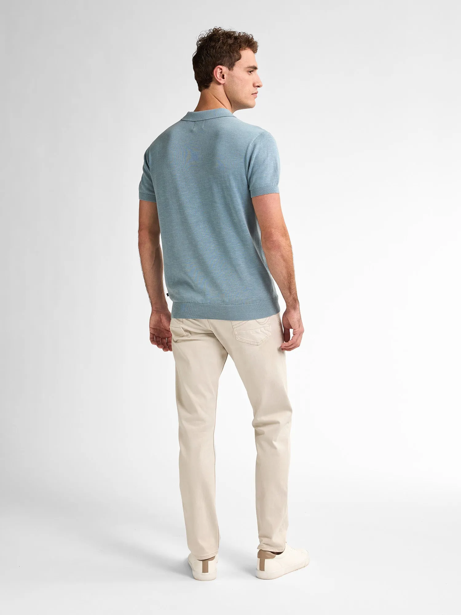 Knitted Polo Ocean