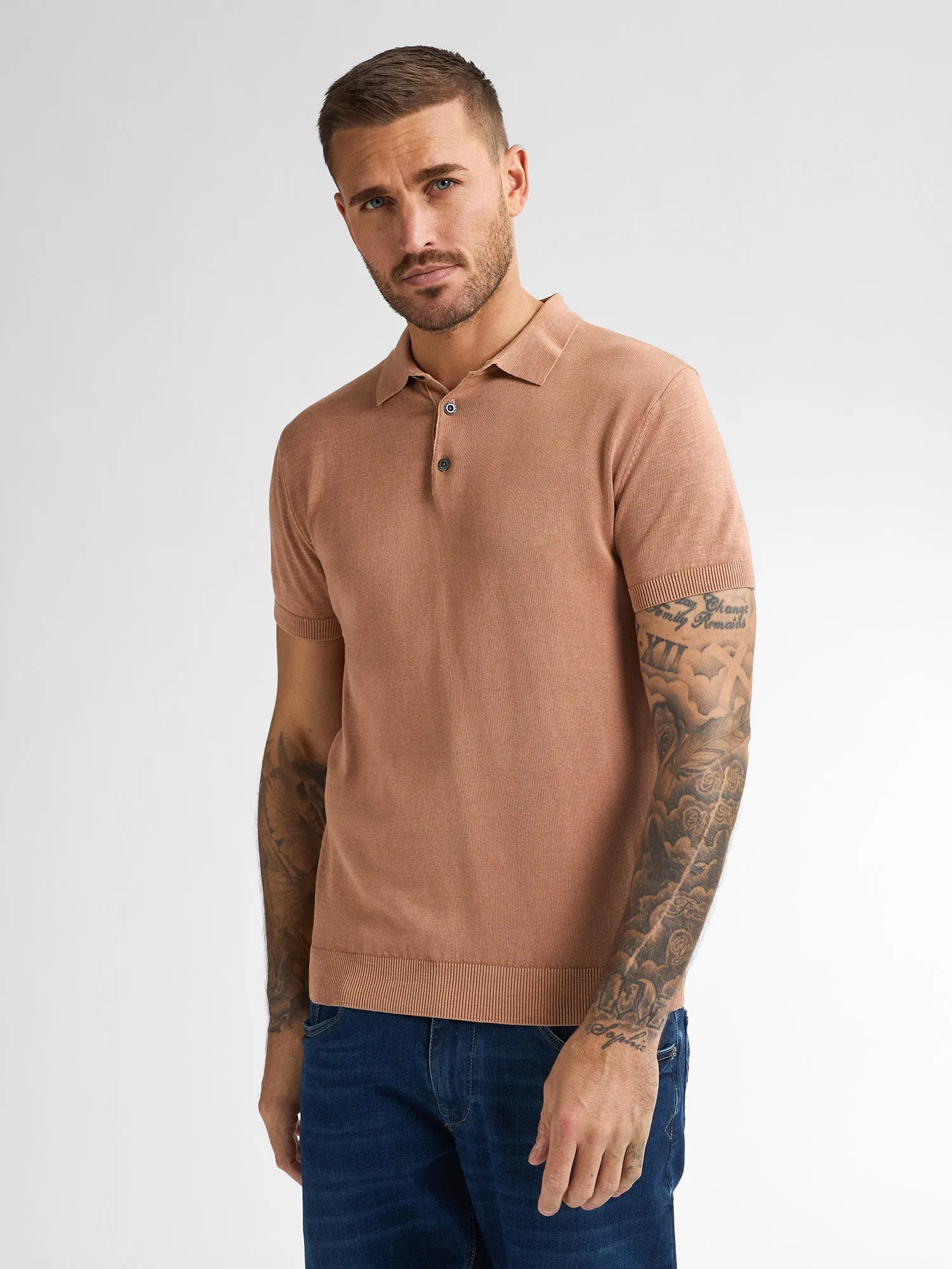 Knitted Polo Ocean