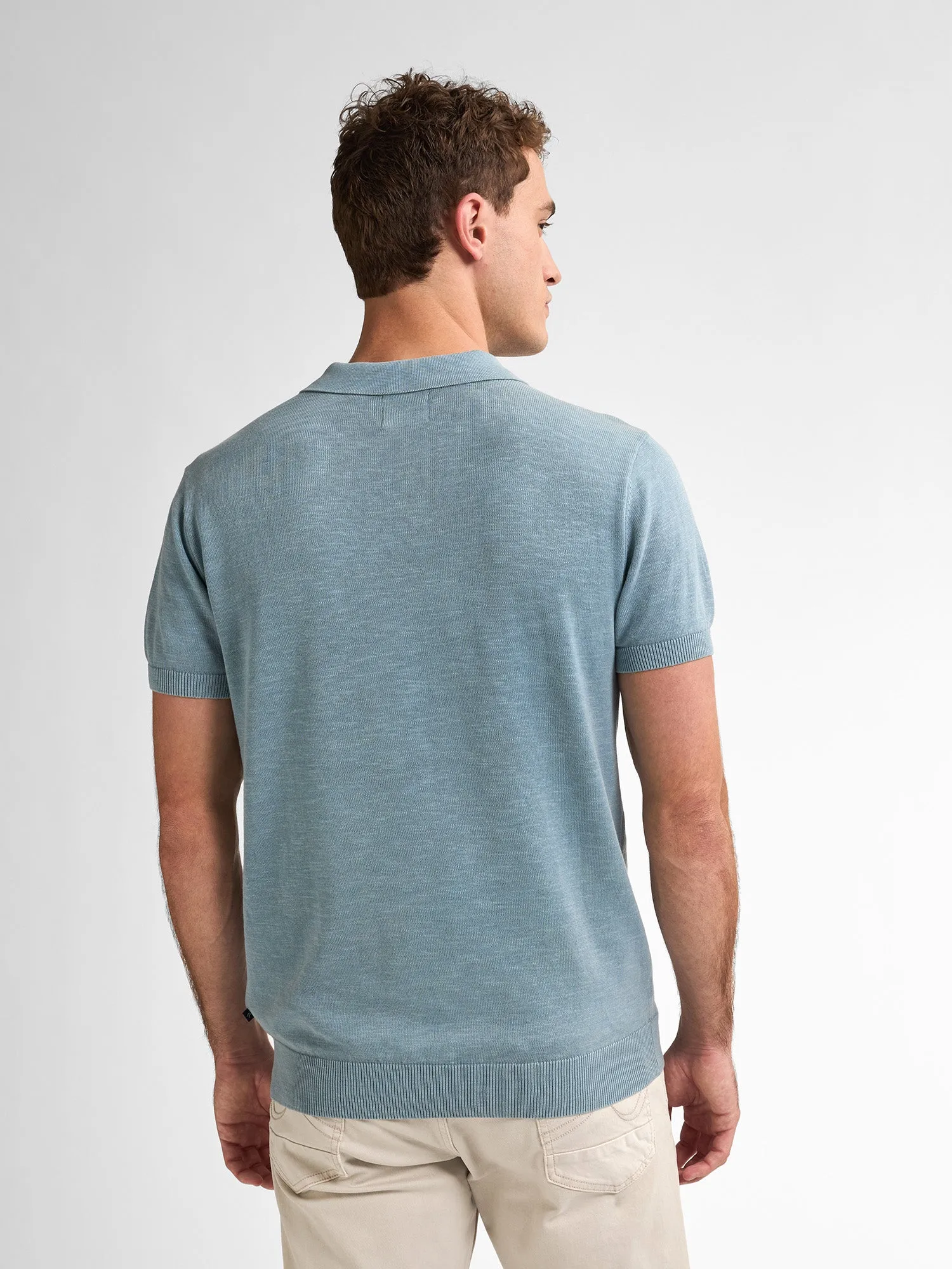 Knitted Polo Ocean