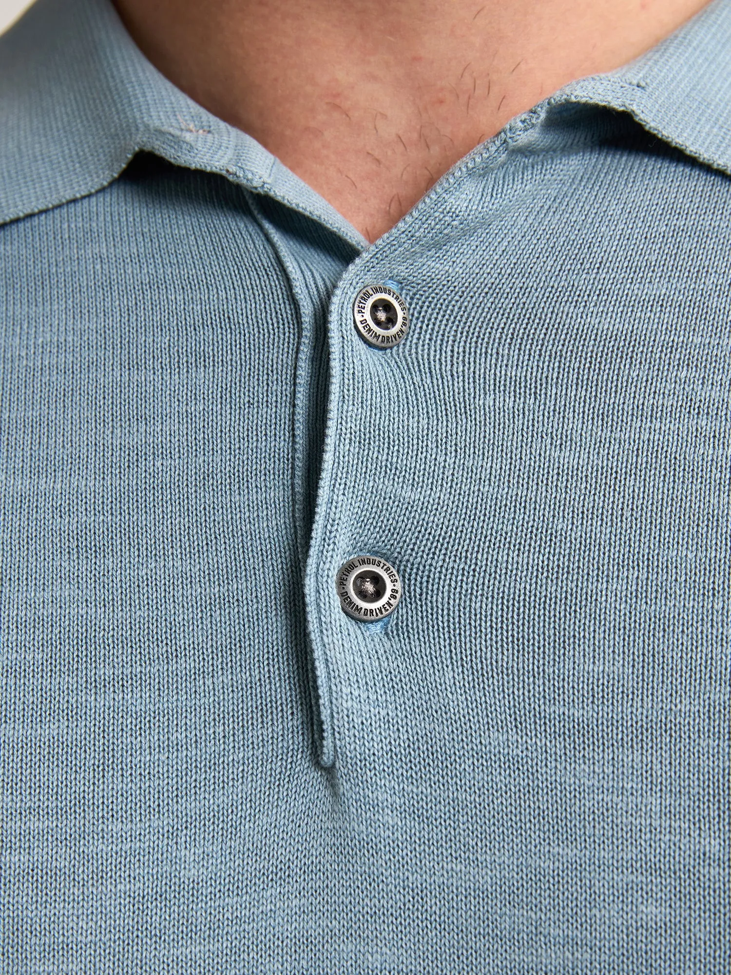 Knitted Polo Ocean