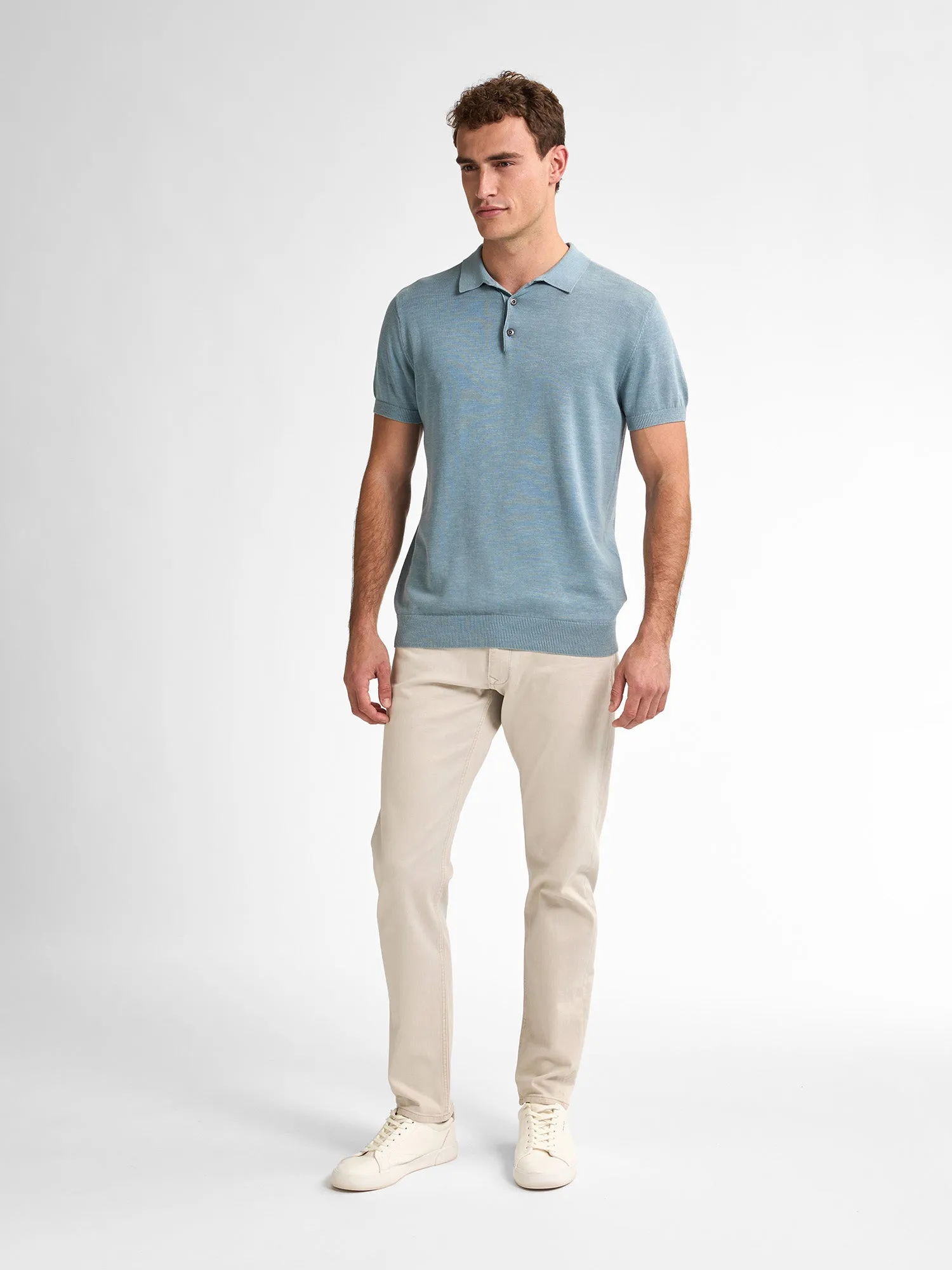 Knitted Polo Ocean