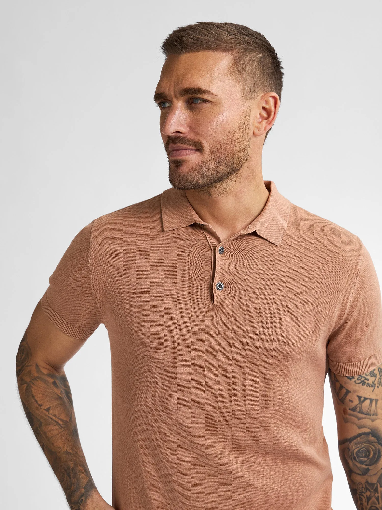 Knitted Polo Ocean