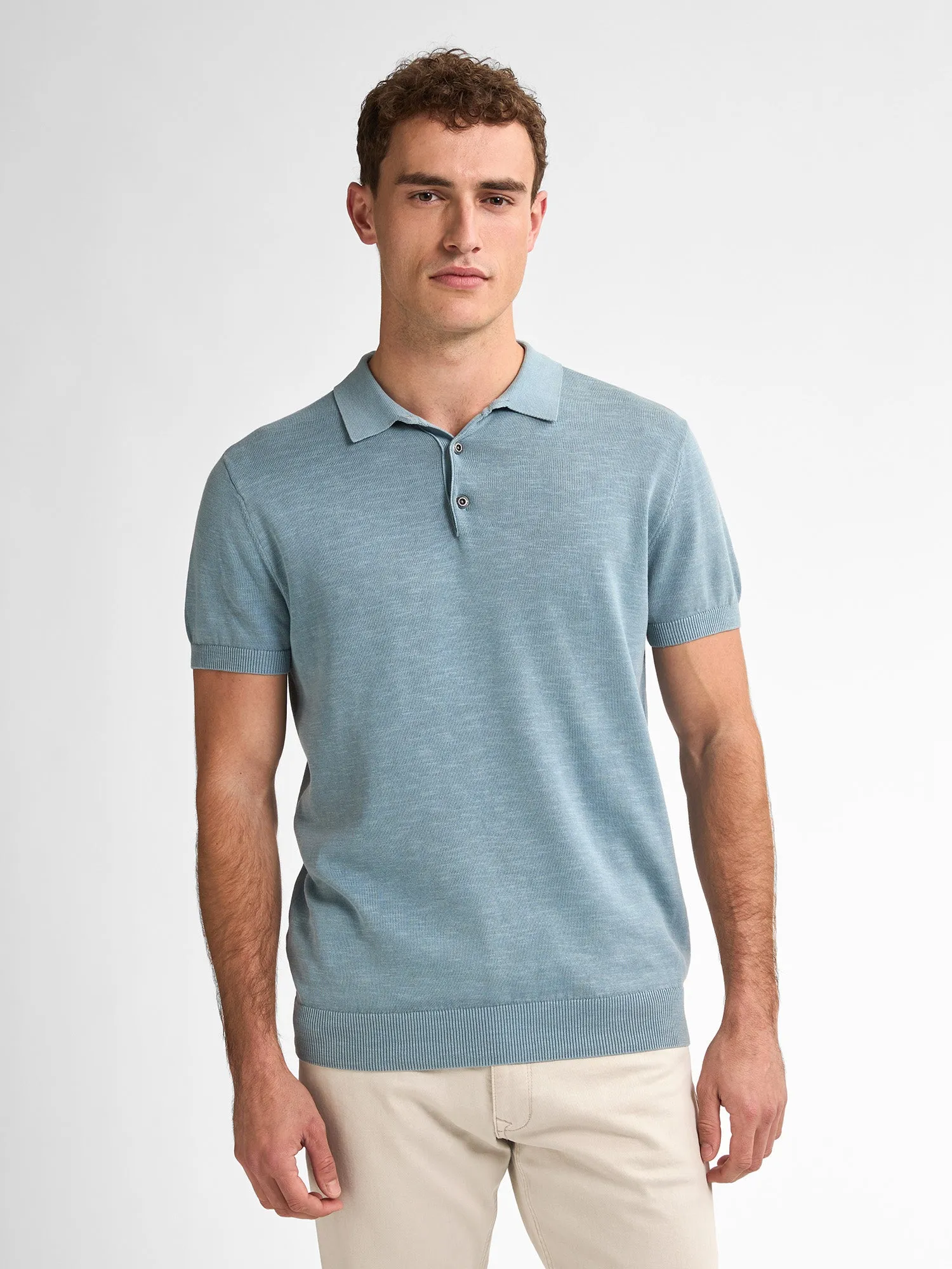 Knitted Polo Ocean