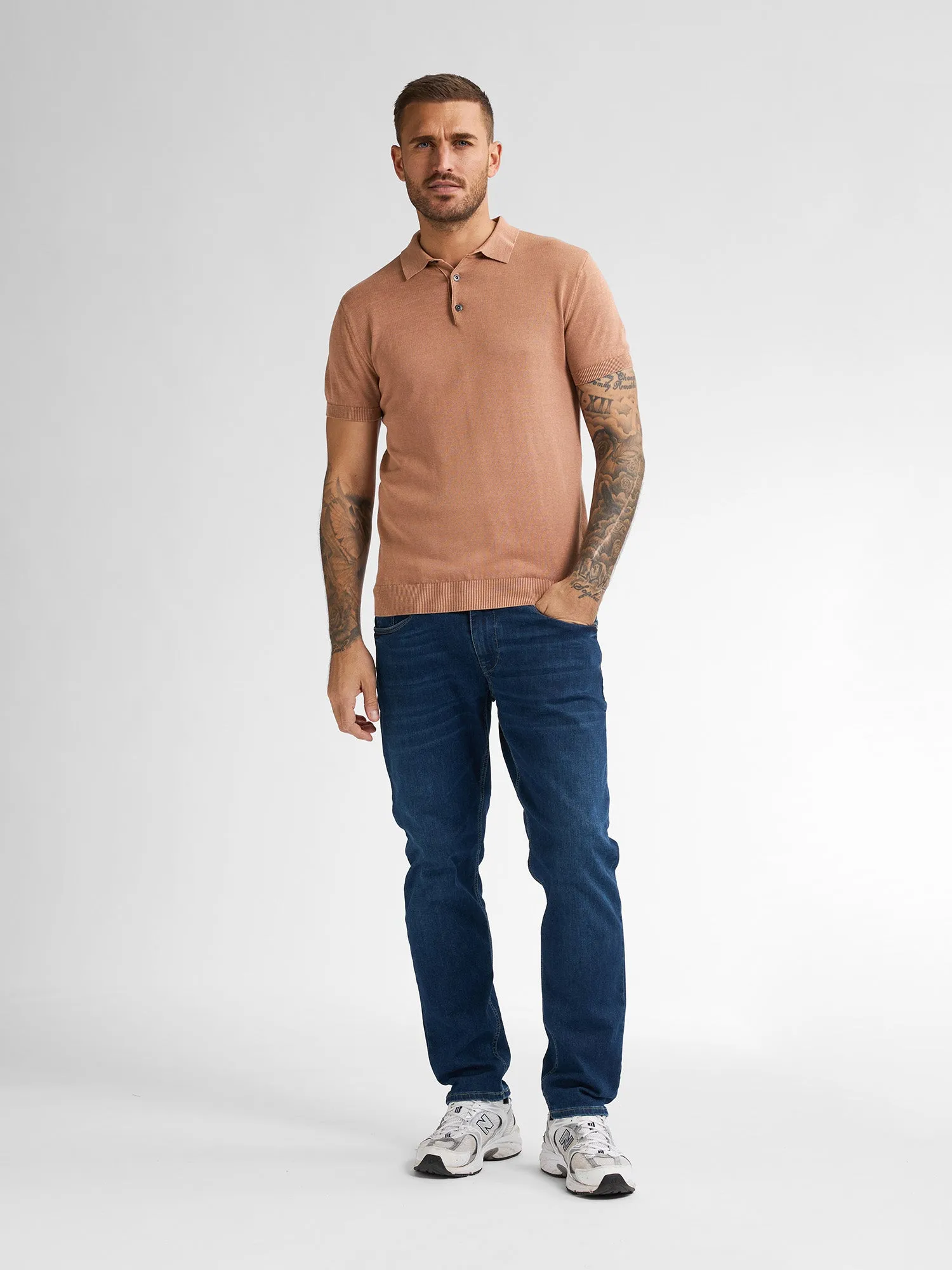 Knitted Polo Ocean