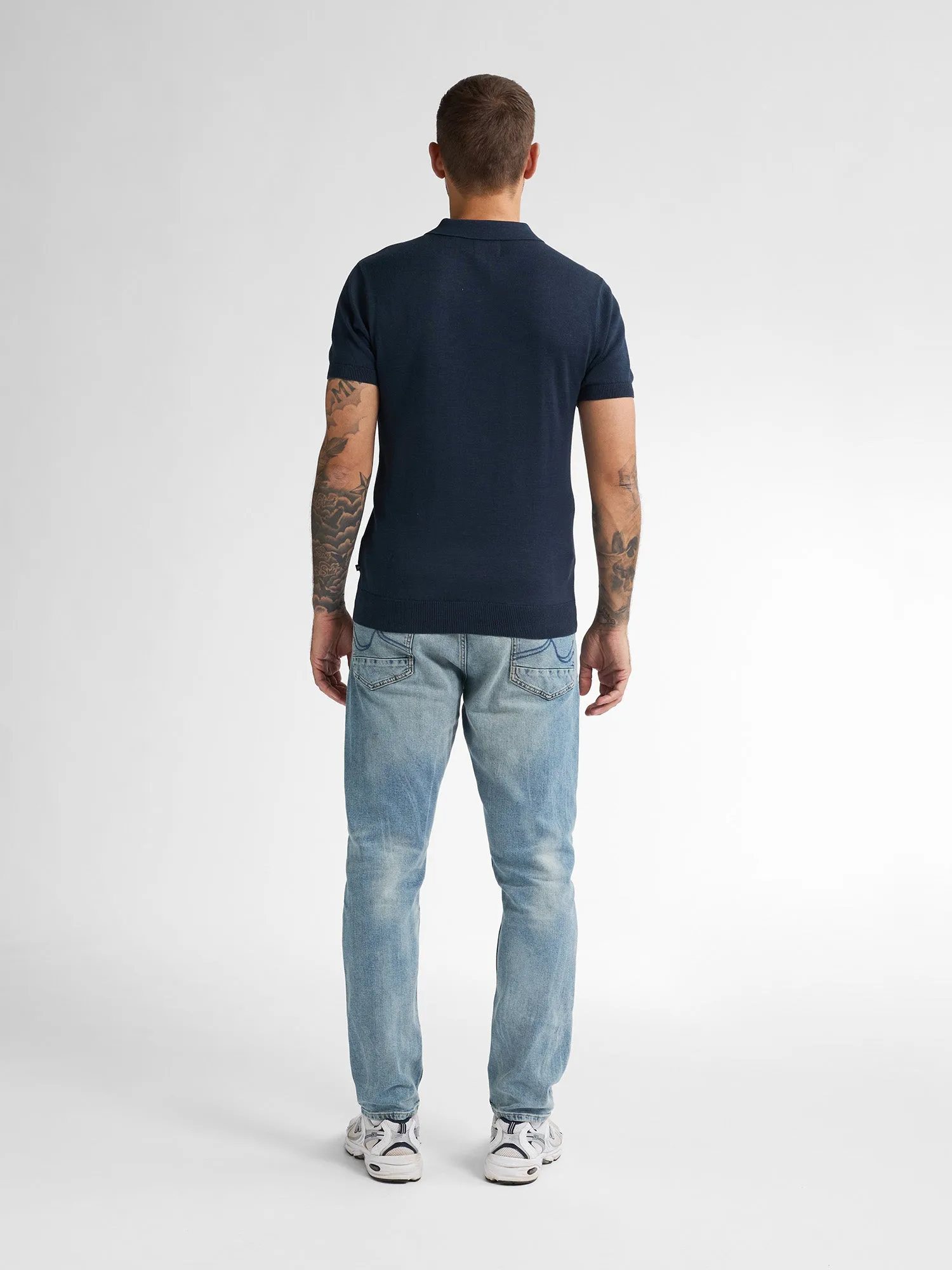 Knitted Polo Ocean