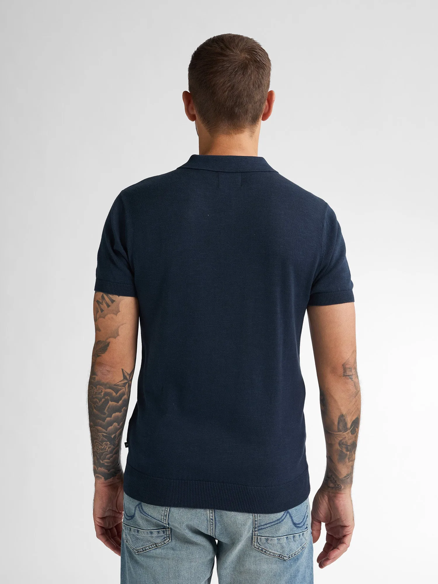 Knitted Polo Ocean