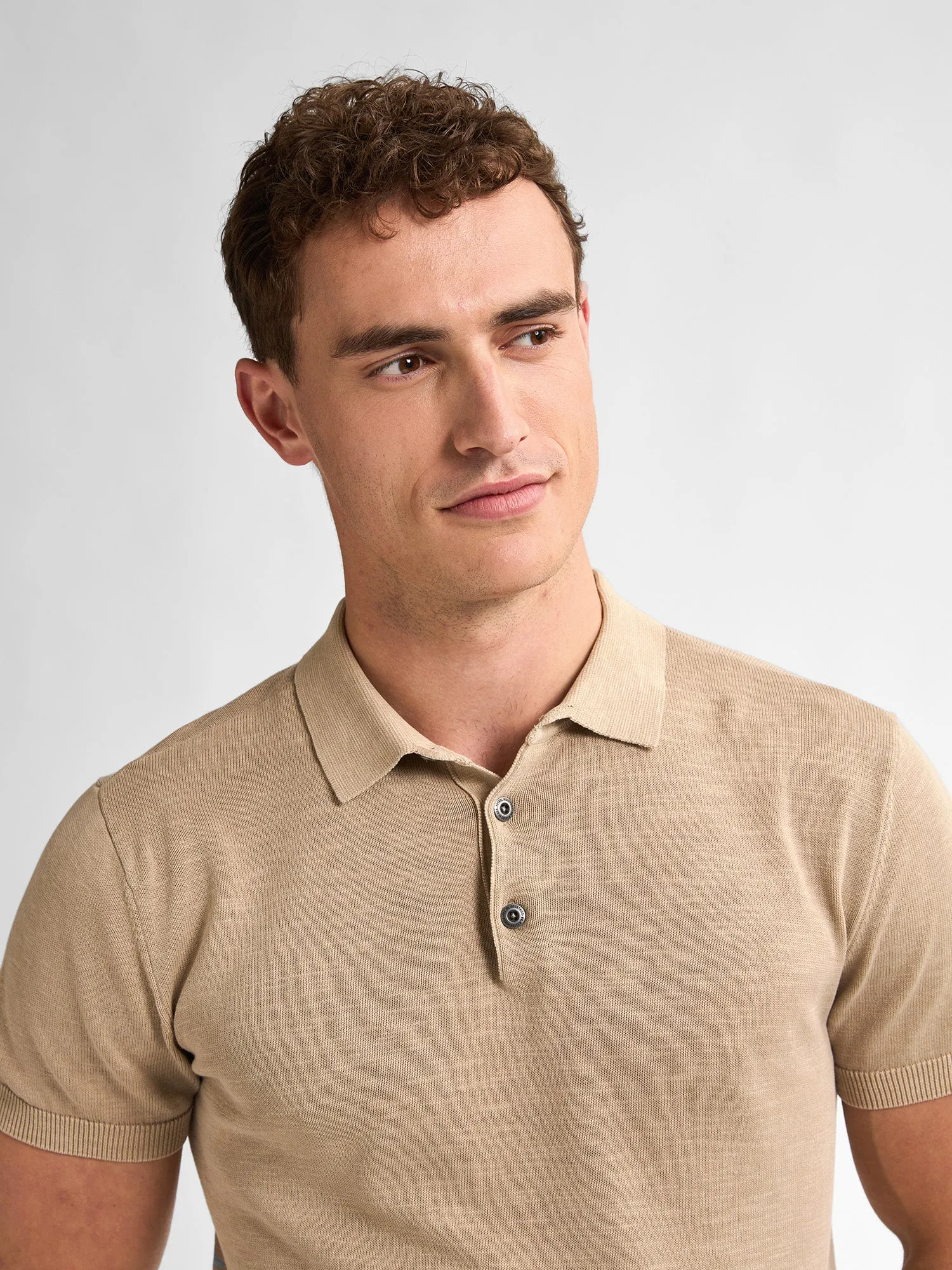 Knitted Polo Ocean
