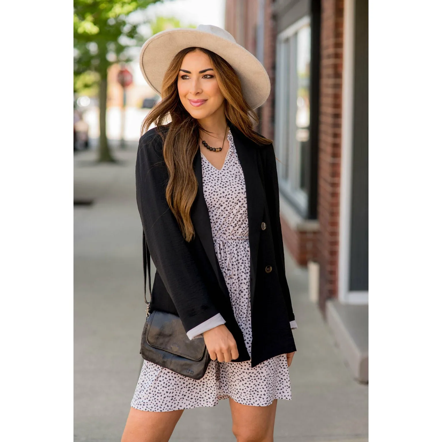 Lined Two Button Blazer