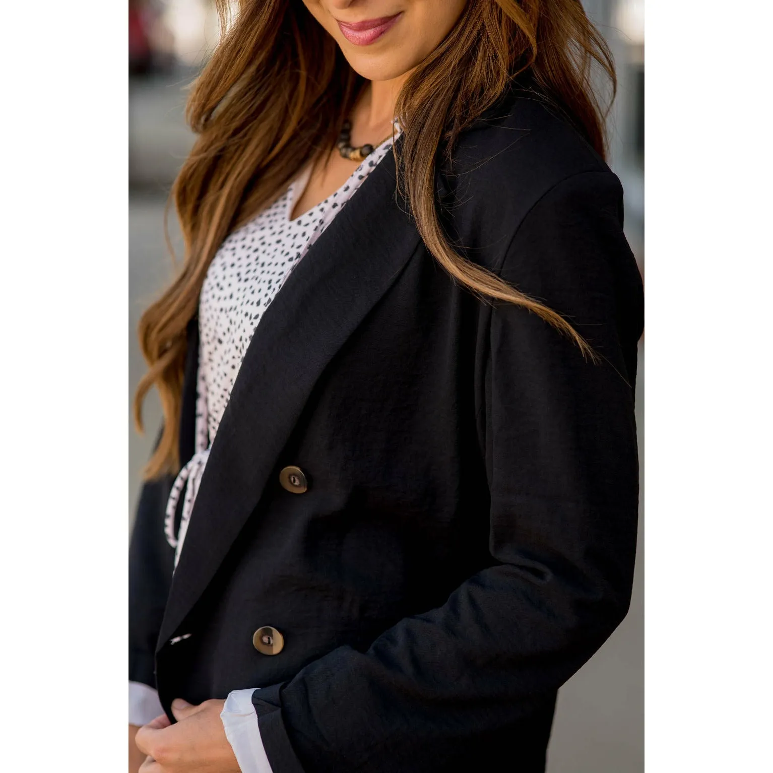 Lined Two Button Blazer