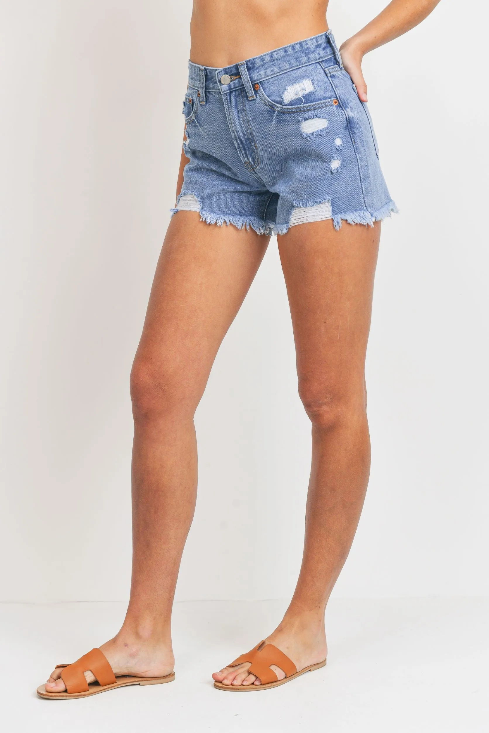 Medium Distressed Boyfriend Shorts