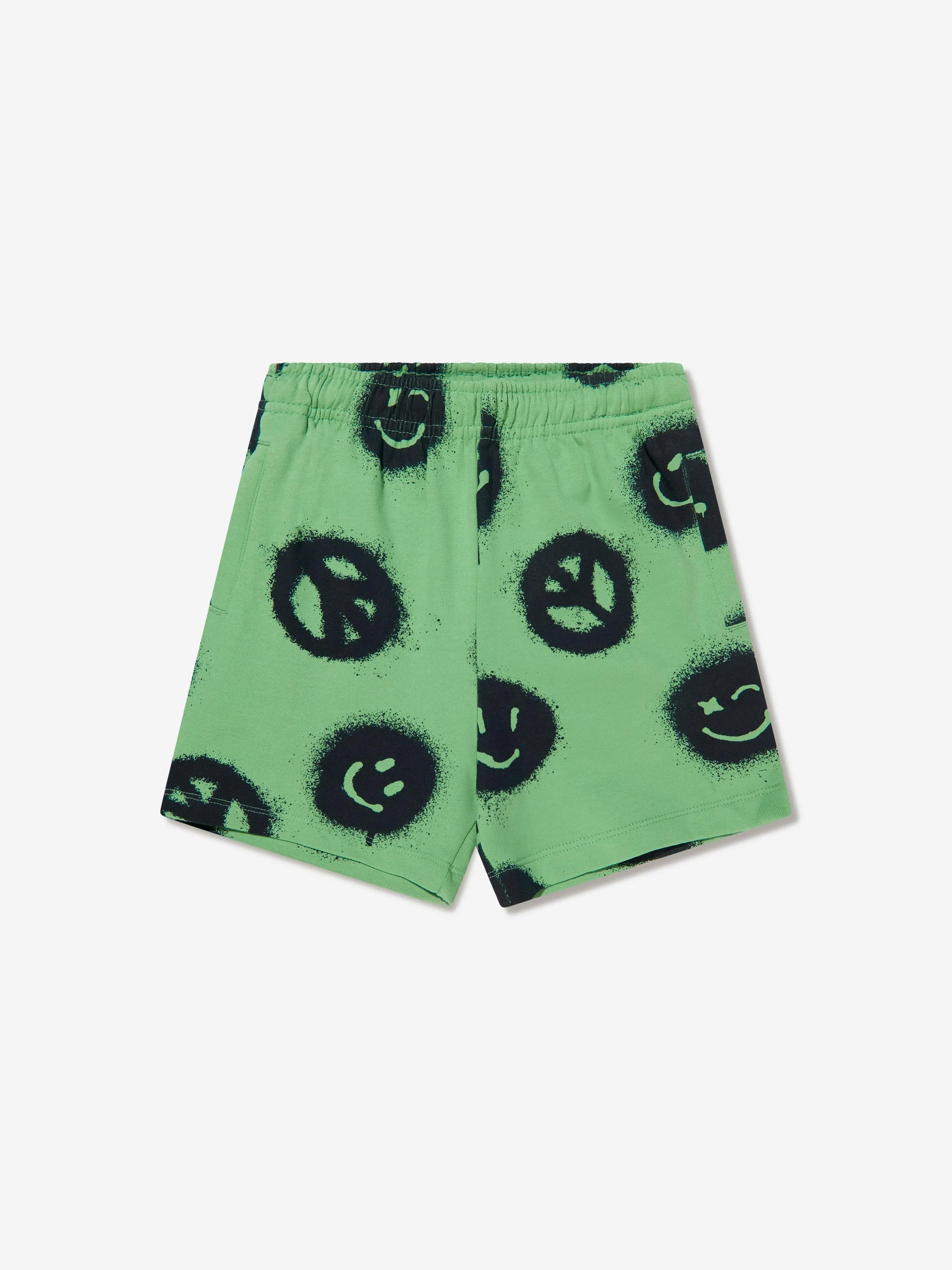 Molo Boys Organic Cotton Adian Shorts In Green