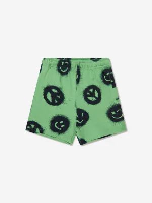 Molo Boys Organic Cotton Adian Shorts In Green