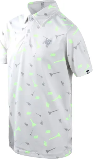 New Balance Boys' Polo T-Shirt - Short Sleeve Dry Fit Shirt for Boys' - Performance Collared Golf Shirt (8-20)