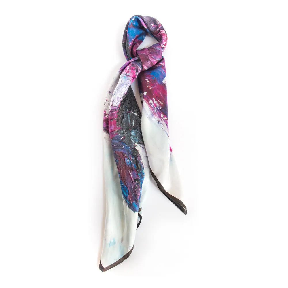 Orchid Horse - Square Silk Scarf