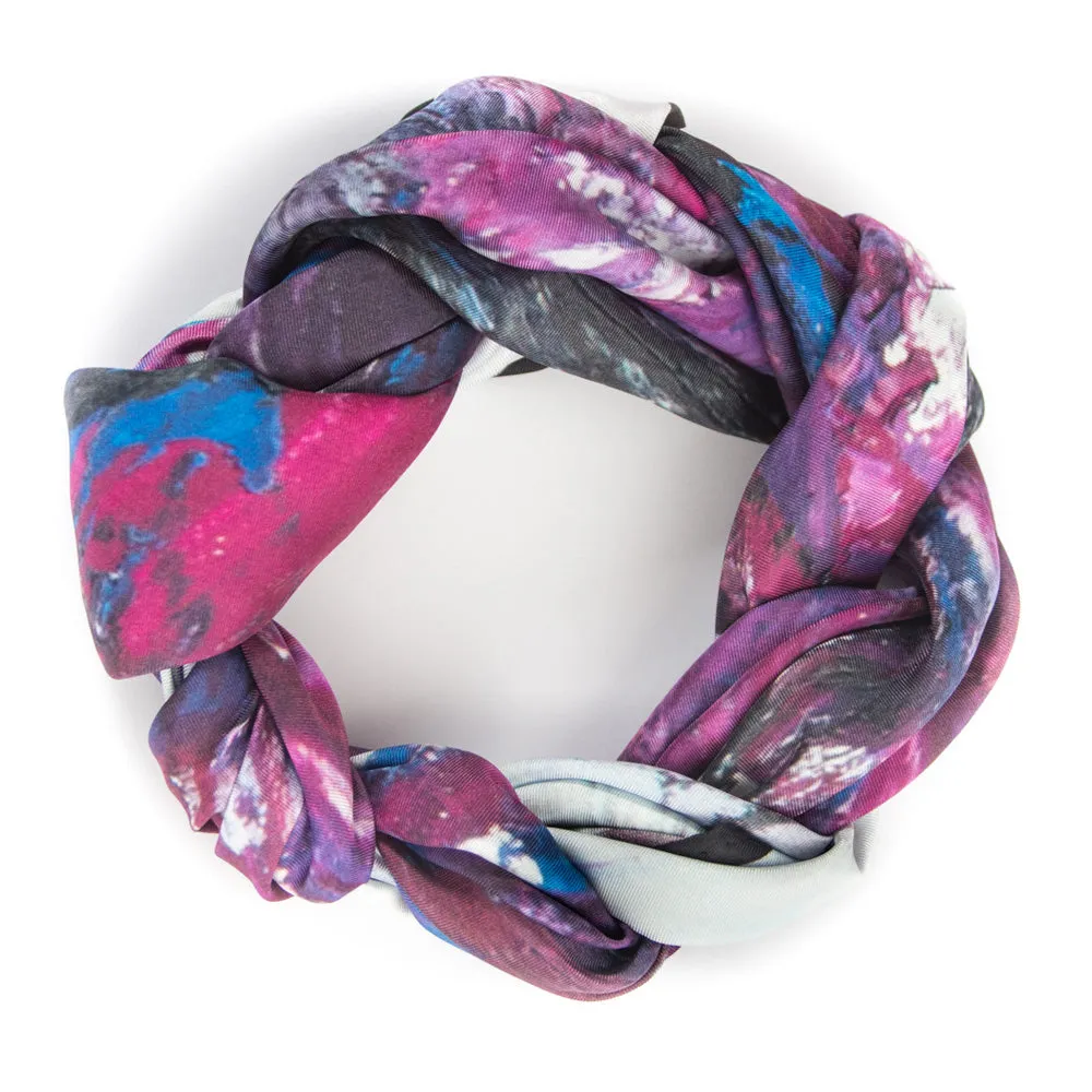 Orchid Horse - Square Silk Scarf