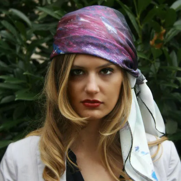 Orchid Horse - Square Silk Scarf