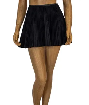 Pleated A-Line Miniskirt
