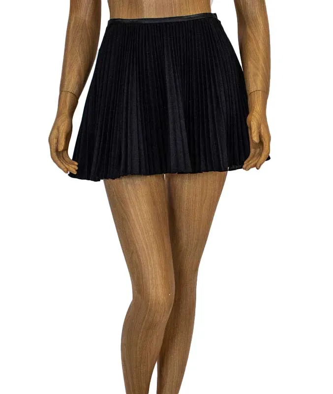 Pleated A-Line Miniskirt
