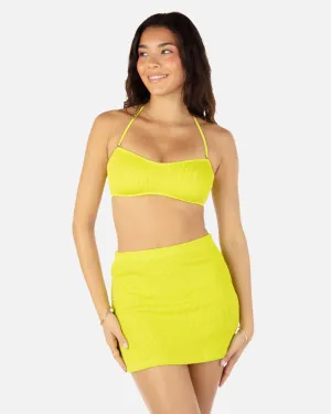 Solid Scrunch Mini Skirt