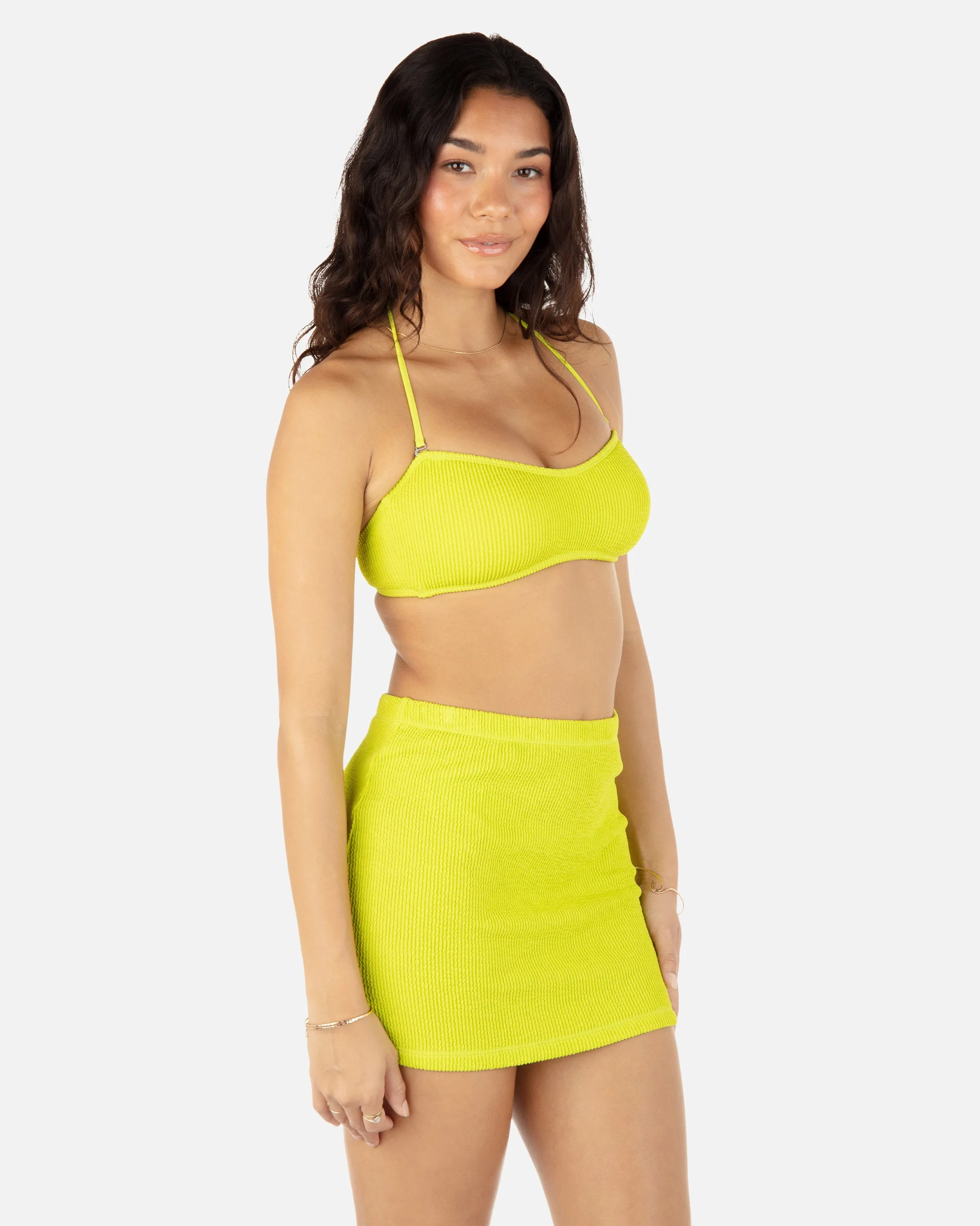 Solid Scrunch Mini Skirt