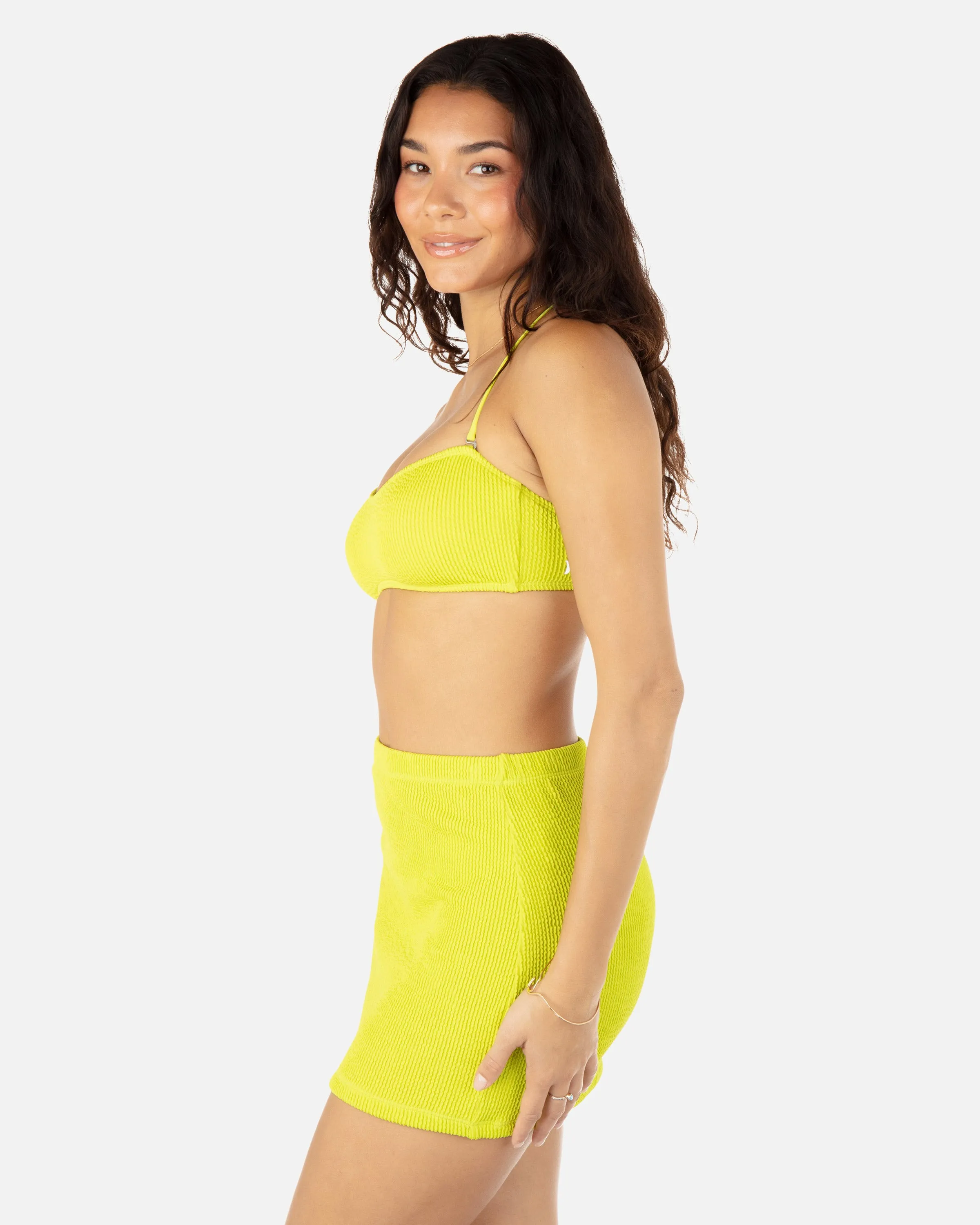 Solid Scrunch Mini Skirt