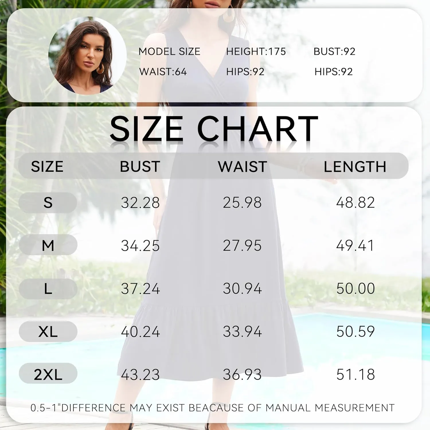Summer Dresses for Women 2025 V Neck Sleeveless Empire Waist Maxi Dress Ruffle Hem A-Line Flowy Long Casual Dresses
