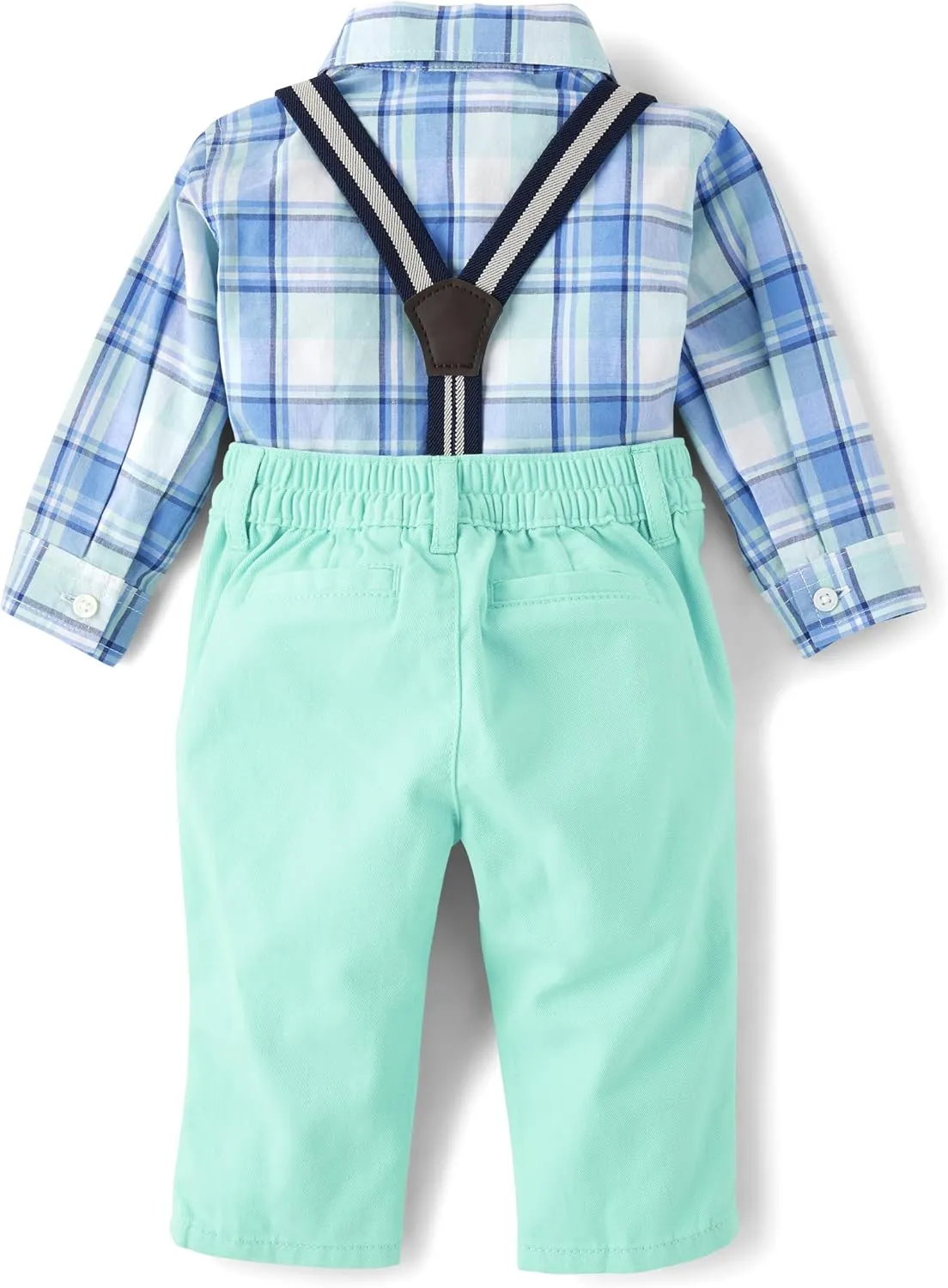 The Children's Place baby-boys And Newborn Button Down Shirt and Pants, 2 Piece Outfit
