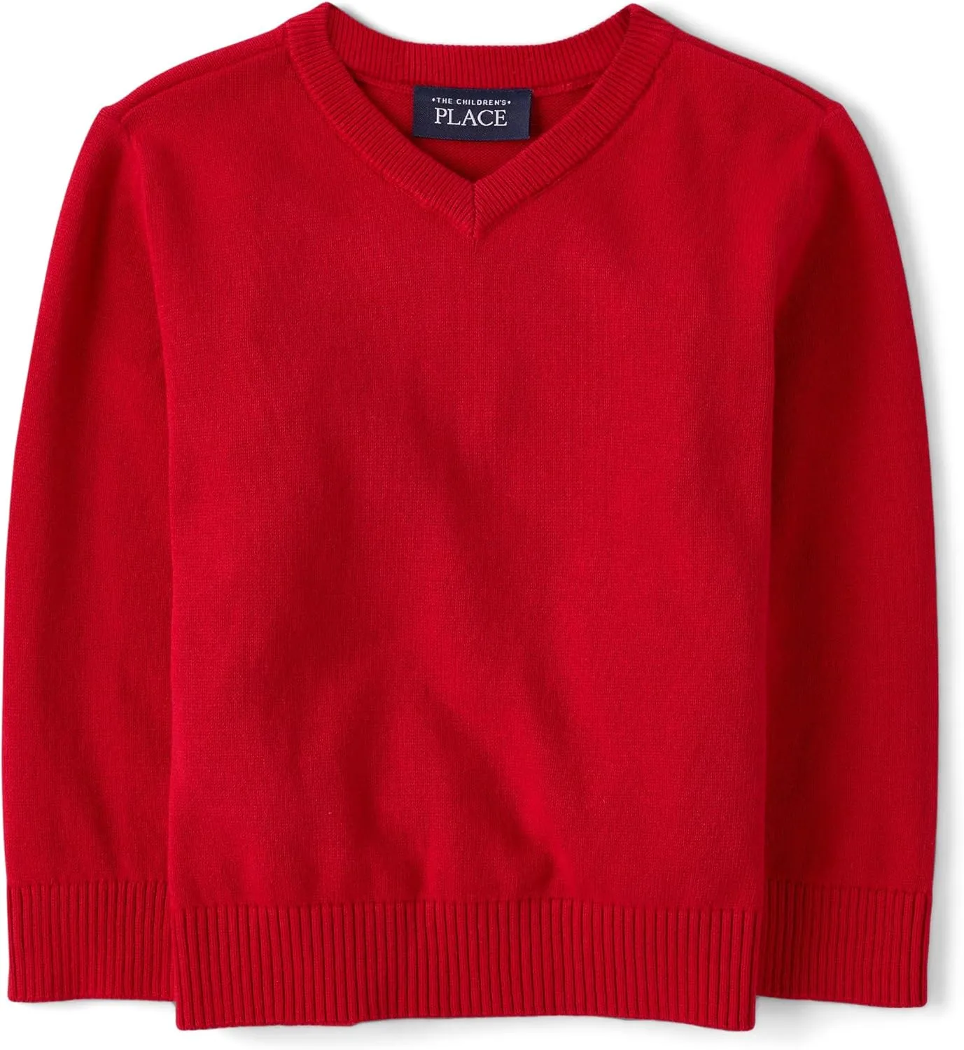 The Children's Place Baby Boys' and Toddler Long Sleeve V-Neck Pullover Sweater