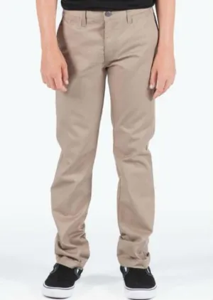 VOLCOM Boys Frickin Slim Chino Pants Beige