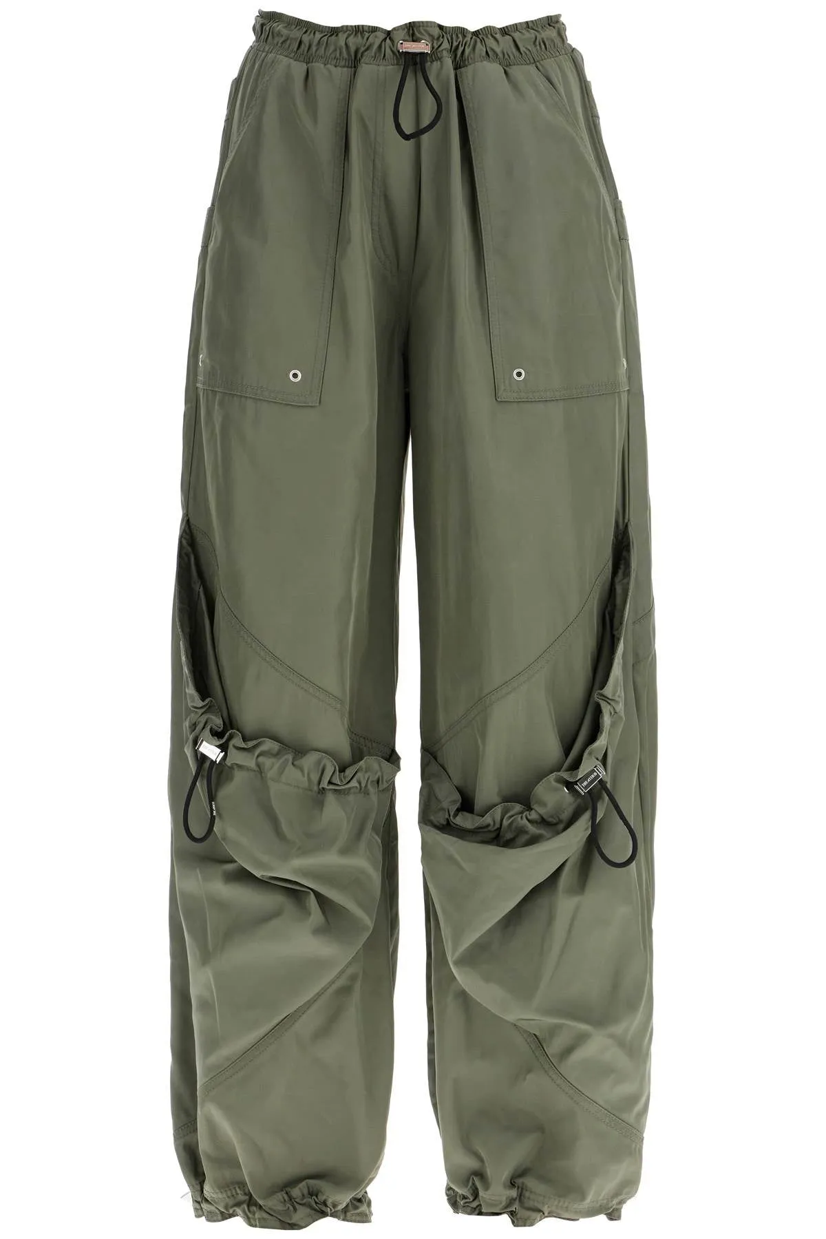 Wide-Leg Military Pants